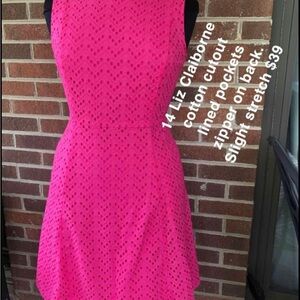 Liz Claiborne Pink A-Line Mini Dress